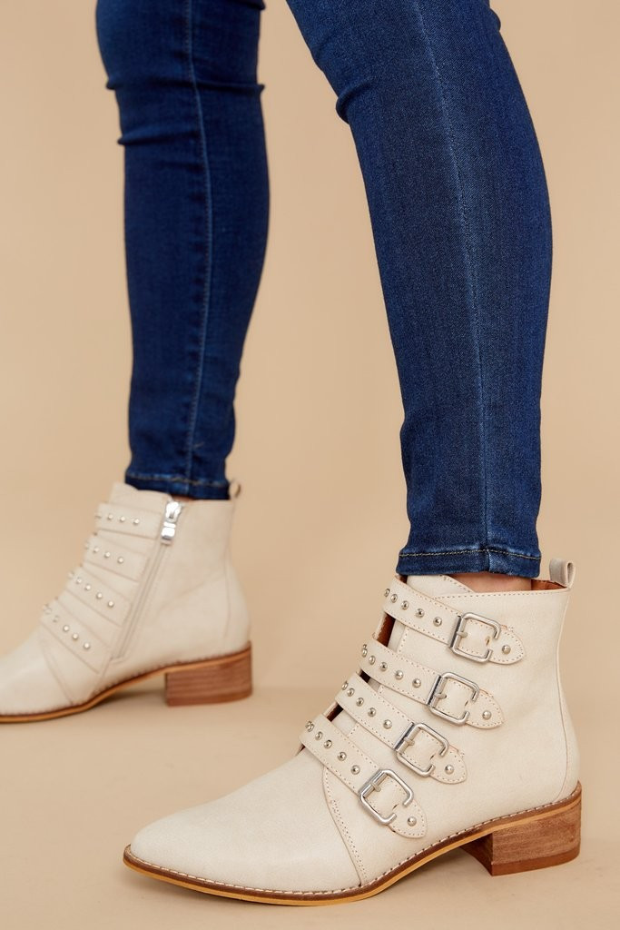 City Girl Light Taupe Ankle Booties | Red Dress 