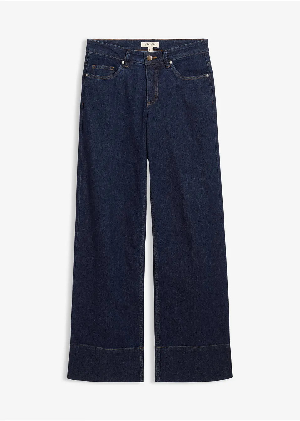 Jeans wide leg con cotone biologico, vita media, Regular | Bonprix IT