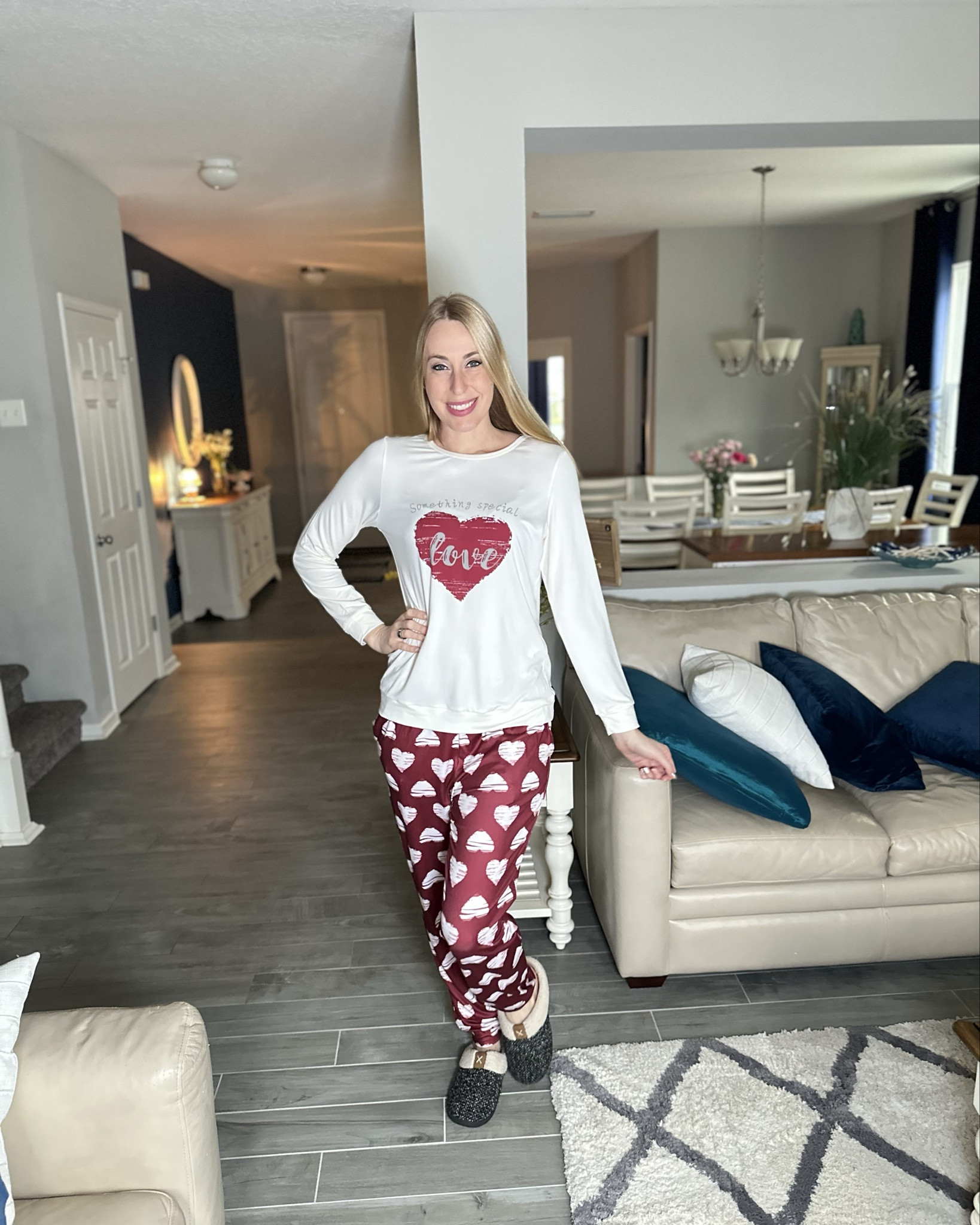 Love lounge set 
❤️  stretchy and comfy set - I think this specific one is sold out but there are other options for valentines 💌 available 
❤️ I am wearing size small, it fits true to size


#LTKFindsUnder50 #LTKFindsUnder100 #LTKStyleTip