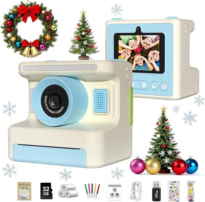 Kids Camera Instant Print, Instant Print Camera for Kids with 32GB SD Card, Toddler Gift for Ages... | Amazon (US)