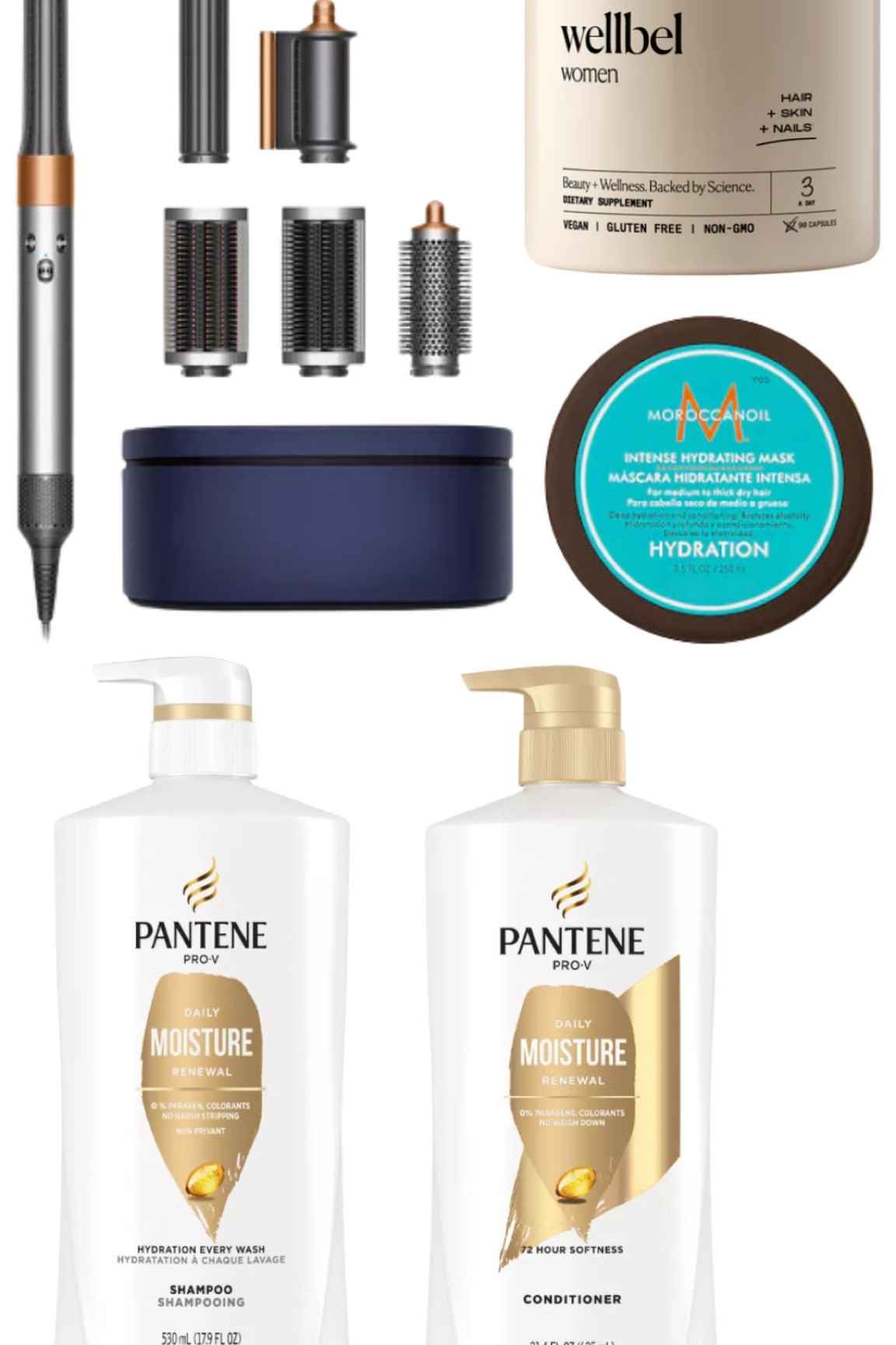 Here are all of the hair products I use with my experience 💇‍♀️ I started WellBel almost a year ago and it completely transformed the strength, volume and thickness of my hair. I then purchased a Dyson which was completely worth the investment. I love the way my hair turns out every time and it’s super easy to use once you get the hang of it. I recently have been into the hair mask that I do 1-2x a week. Lastly, I’ve always been a loyal Panteen girl. Highly recommend all especially WellBel & Dyson! 

#LTKGiftGuide #LTKwedding #LTKstyletip