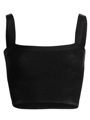 Sleeveless Knit Cropped Top | Saks Fifth Avenue