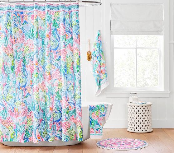 Lilly Pulitzer Bath Set - Towels, Shower Curtain, Bath Mat | Pottery Barn Kids