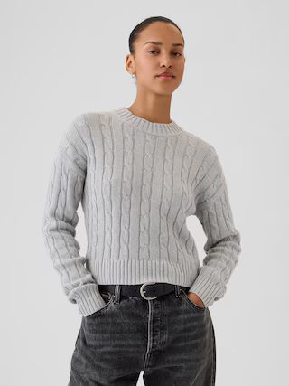 Cable-Knit Cropped Sweater | Gap (CA)