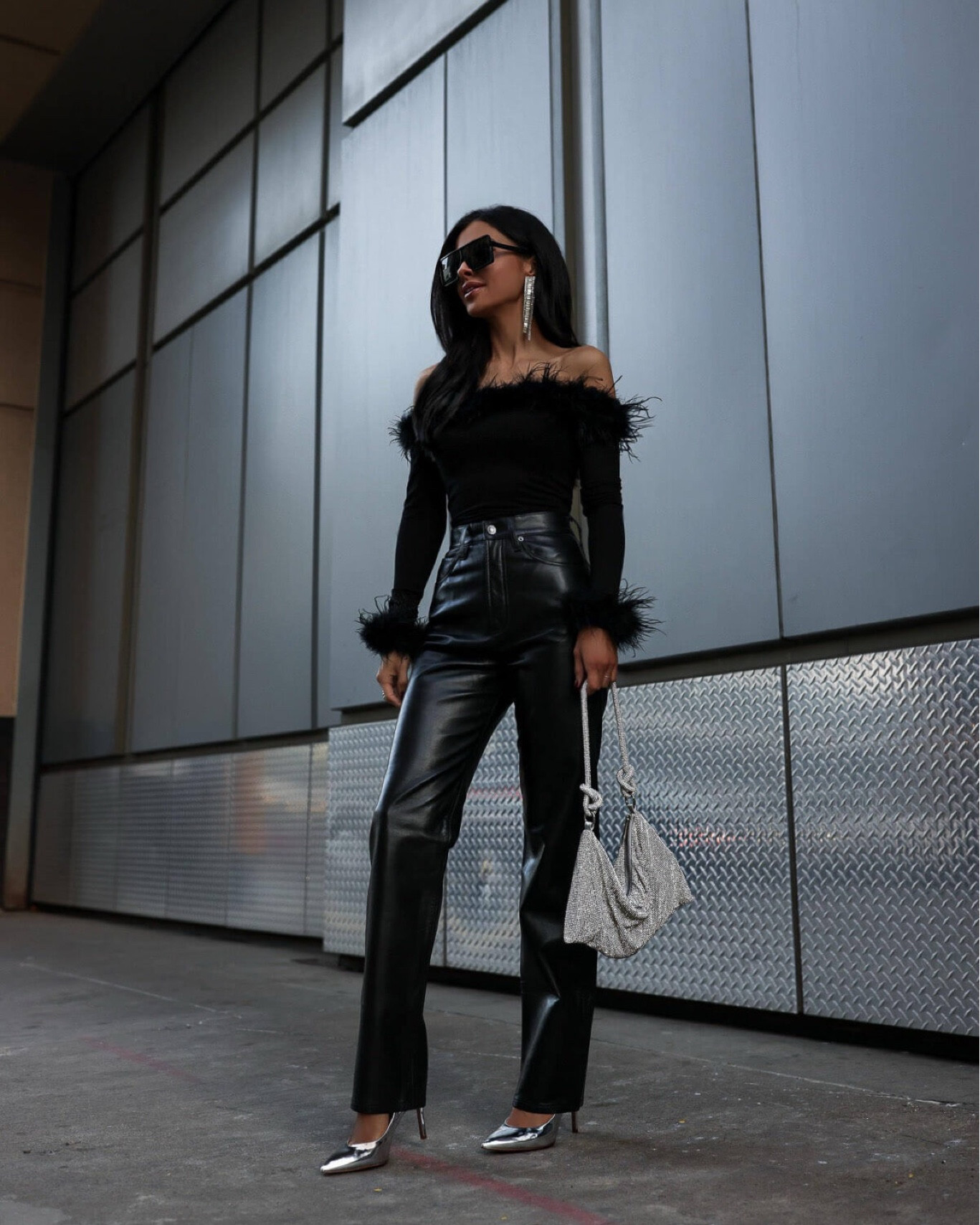 Holiday party outfit
Feather trim top
Faux leather pants
Sam Edelman silver pumps 



#LTKShoeCrush #LTKHoliday #LTKItBag