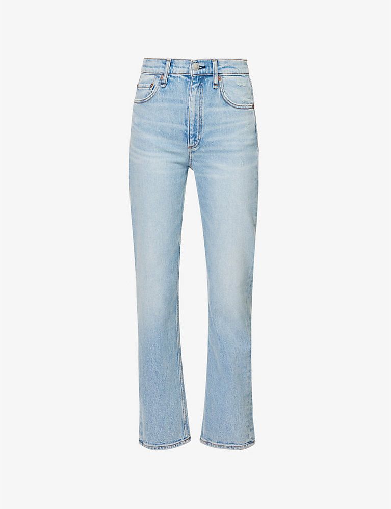Harlow straight-leg mid-rise stretch-denim jeans | Selfridges