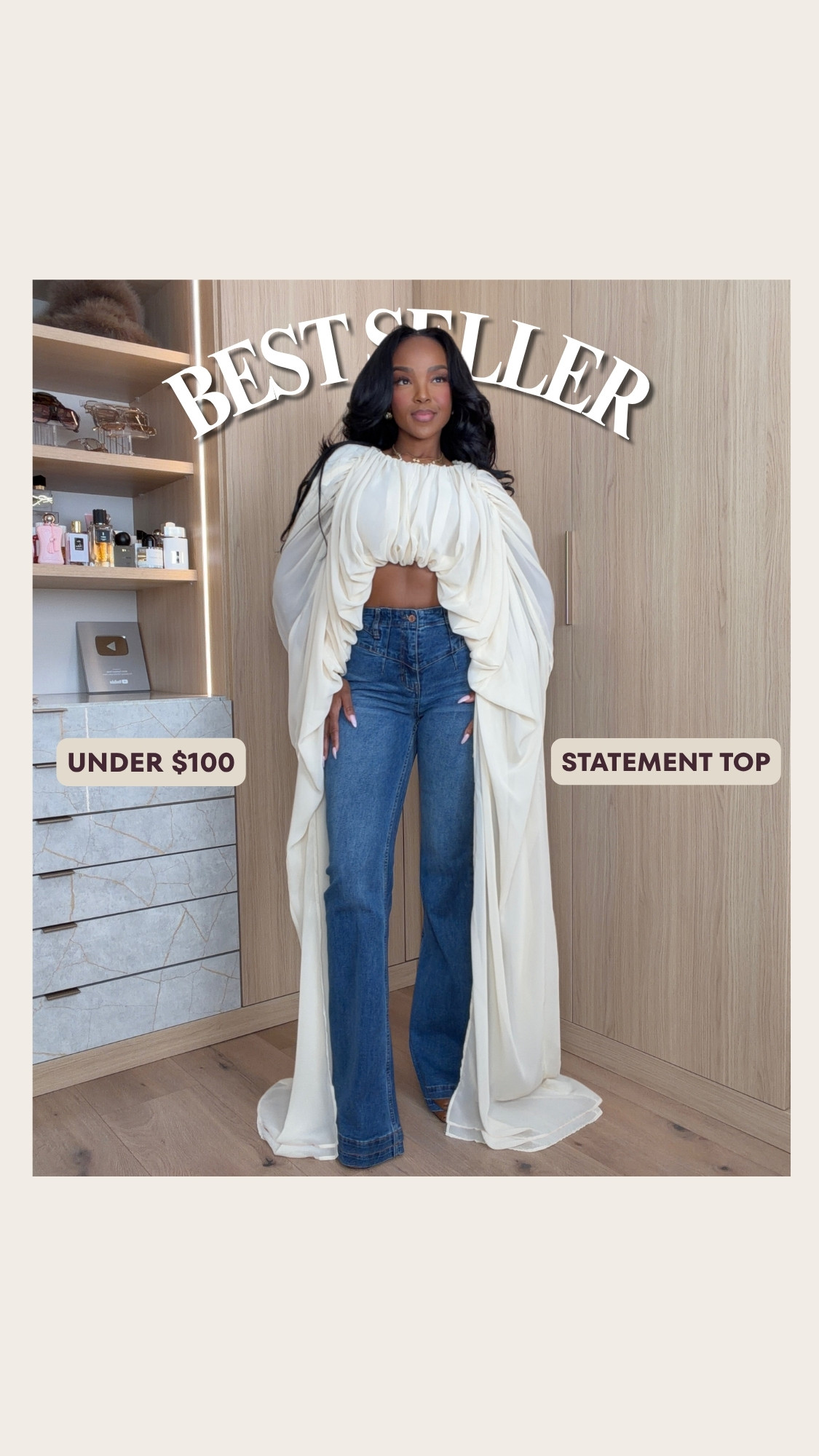 Scroll to shop! ✨ Everything from this look is linked below. 👇🏽

BEST SELLER for a reason. 🤍 If you love statement pieces but never know how to style them, let ONE piece be the outfit. This dramatic under-$100 top instantly turns your favorite jeans into a full look—no complicated styling needed.

statement top women, white statement top, dramatic sleeve top, under $100 fashion, bestselling top, statement top with jeans, going out top women, jeans and heels outfit, elevated jeans outfit, dinner outfit women, birthday dinner outfit, fashion forward outfit, affordable statement pieces, petite outfit ideas, kirasfashionfinds

Wearing: Size Small/4 | 5’4” | 140 lbs | 34D-27-40

Download the FREE LTK app & follow @kirasfashionfinds to shop all my daily finds.

#LTKPetite #LTKUnder100 #LTKSeasonal