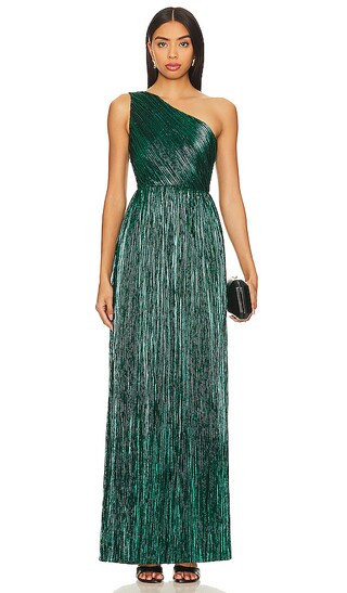 House of Harlow 1960 x REVOLVE Claire Pleated Gown in Green. - size S | Revolve Clothing (Global)