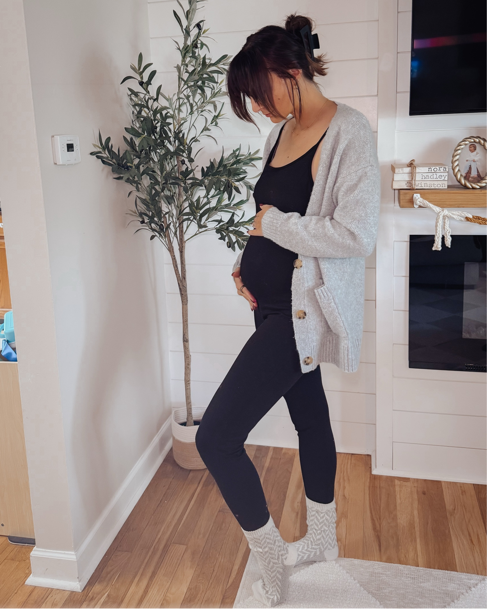 Casual comfy + bump friendly 

Small in Bumpsuit 
Small in grandpa cardigan

Walmart find / mom style / fall outfit / Bumpfriendly / postpartum / maternity

#LTKBump #LTKFindsUnder100