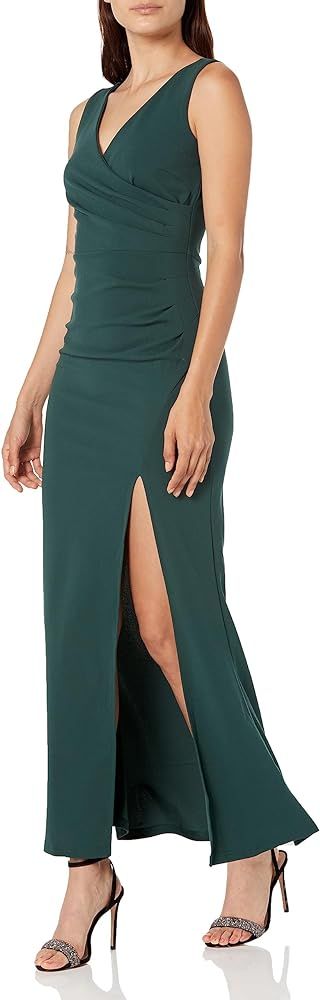 WOOSEA Women Sleeveless V Neck Split Evening Cocktail Long Dress | Amazon (US)