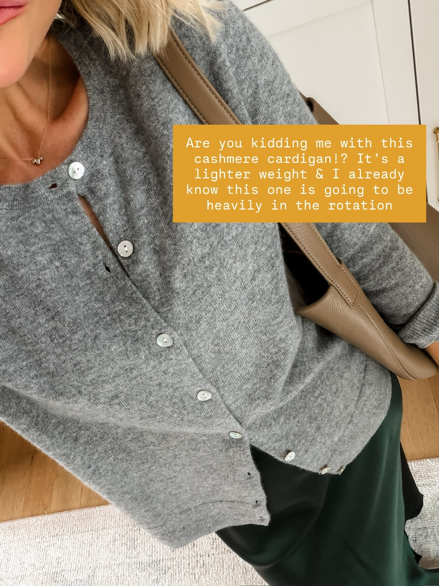 Such an amazing cashmere sweater with such a good price! I will definitely be pulling for this one on repeat! Wearing S!

Loverly Grey, Quince, closet staples, cashmere, cardigan, fall staples, grey sweater

#LTKSeasonal