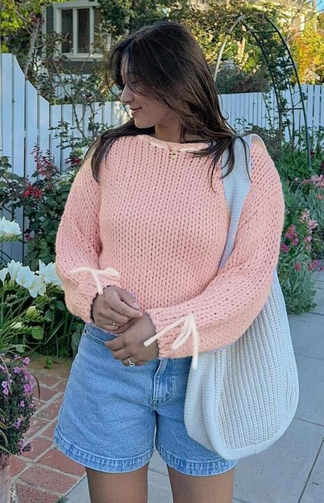 Bea Baby Pink Sweater | Beginning Boutique (US)