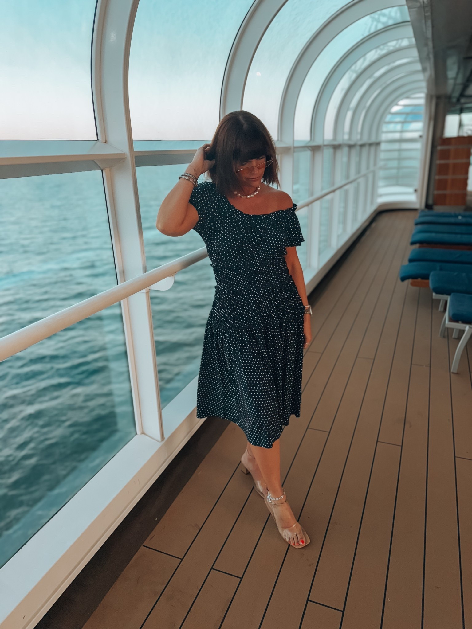 Pinch me🚢⚓️

Just saw that my dress is on sale for under $13 👏🏼 the material doesn’t wrinkle. The ruffles in the mid sections are so cute too!!! 

Dress/ s tts 
Sandals/ 8 

Disney 
Disney cruise 
Disney magic 
Polka dot 
Dress 
Spring fashion 
Vacation 
