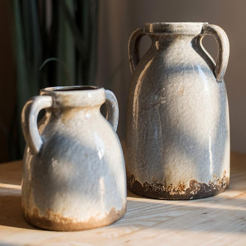 Binglie Glazed Pottery Vase with Handles | Walmart (US)