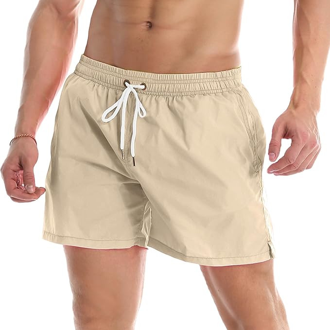 Men's Swim Trunks Quick Dry Bathing Suits with Mesh Lining Swimwear Swim Shorts | Amazon (US)