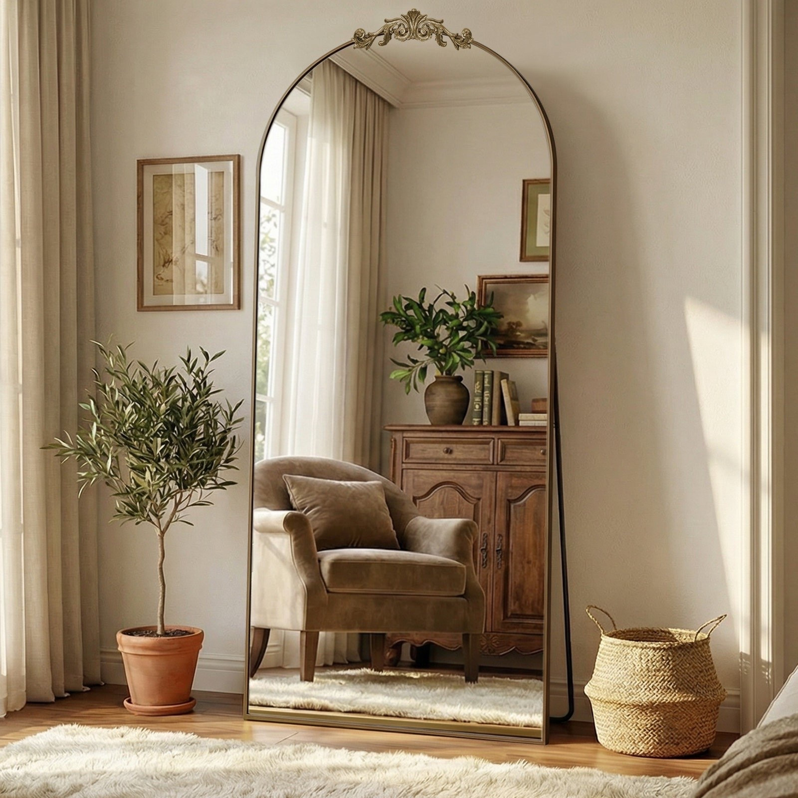 Inspired by the graceful arches of European architecture, the Oversized Vintage Arch Accent Full-Length Wall/Floor Mirror brings timeless elegance and refined character to any room. Its grand silhouette reflects light beautifully while creating the illusion of a brighter, more spacious interior. ON SALE and under $200.

Keywords:

* oversized arch mirror
* vintage full length mirror
* arched floor mirror
* wall mirror
* leaning floor mirror
* oversized mirror
* full length accent mirror
* French style mirror
* vintage home décor
* bedroom mirror
* entryway mirror
* dressing room mirror
* living room mirror
* decorative wall mirror
* classic interior décor
* elegant home accessories
* statement mirror
* luxury home décor
* oversized wall mirror

#LTKSaleAlert #LTKHome #LTKSeasonal