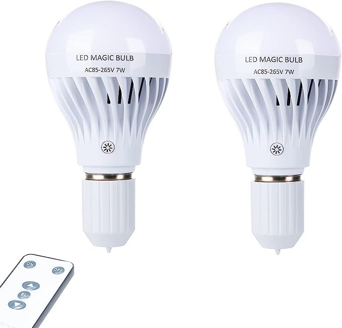 BSOD AC 85-265V 7W LED Magic Bulb with Remote Controller Cool White Emergency Light with Recharge... | Amazon (US)
