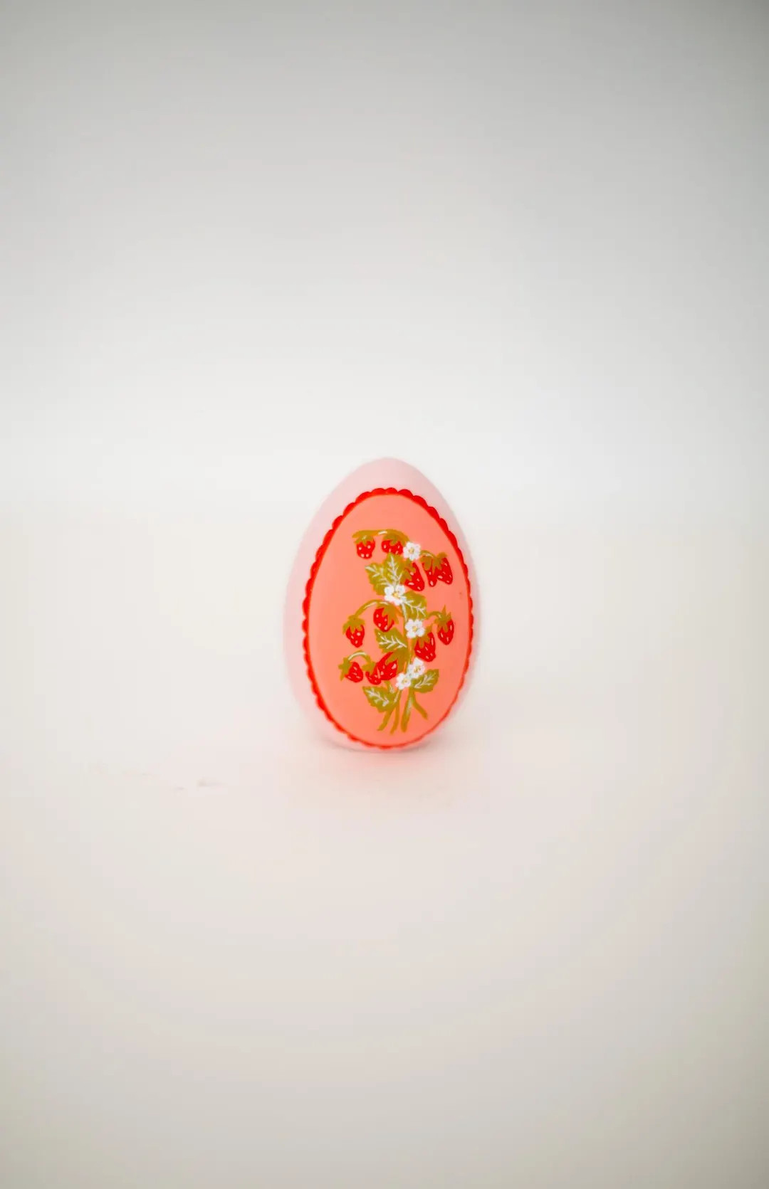 Heirloom Wooden Easter Eggs - Strawberries on Pink - Hand Painted -  2.5" Small Size - NO Egg Cup | Etsy (US)