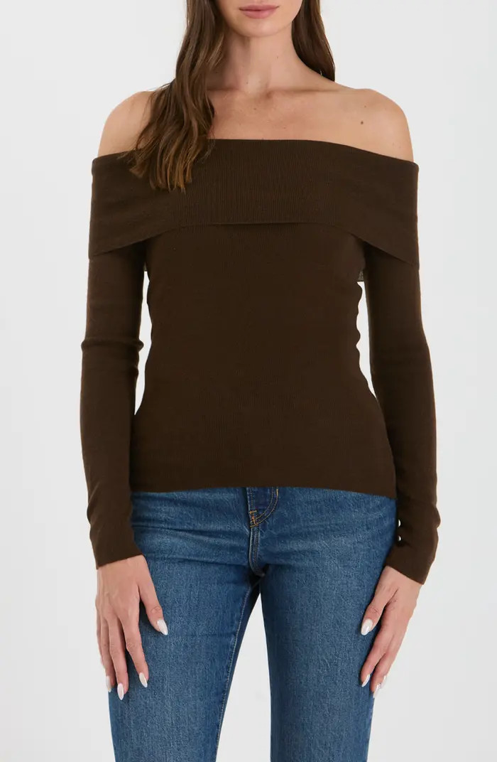 Blu Pepper Off the Shoulder Long Sleeve Top | Nordstromrack | Nordstrom Rack