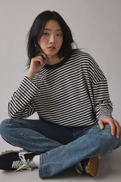 BDG Boxy Long Sleeve Spill The Tee | Urban Outfitters (US and RoW)