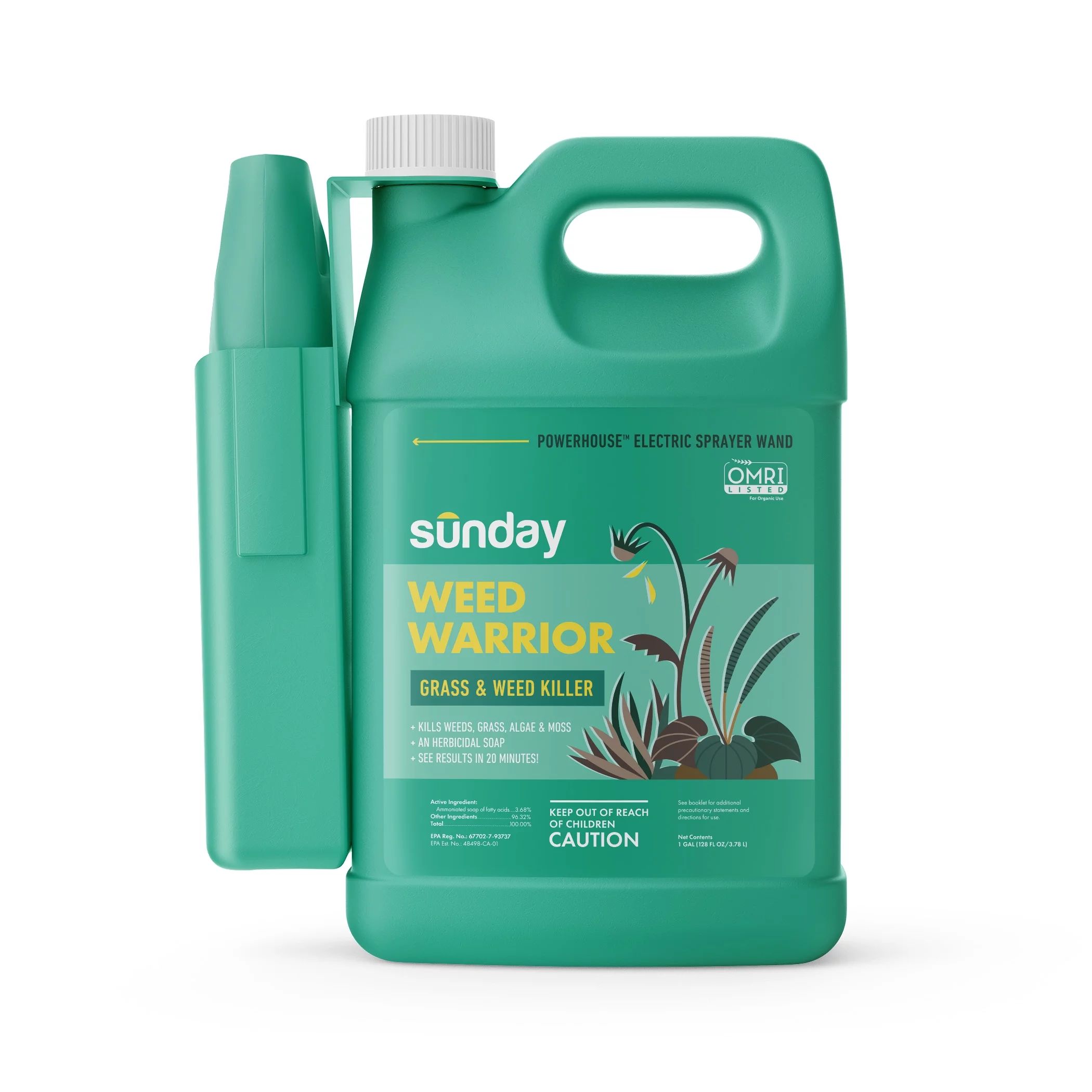 Sunday Weed Warrior Non-Selective Herbicide, 1 Gallon Sprayer - Walmart.com | Walmart (US)