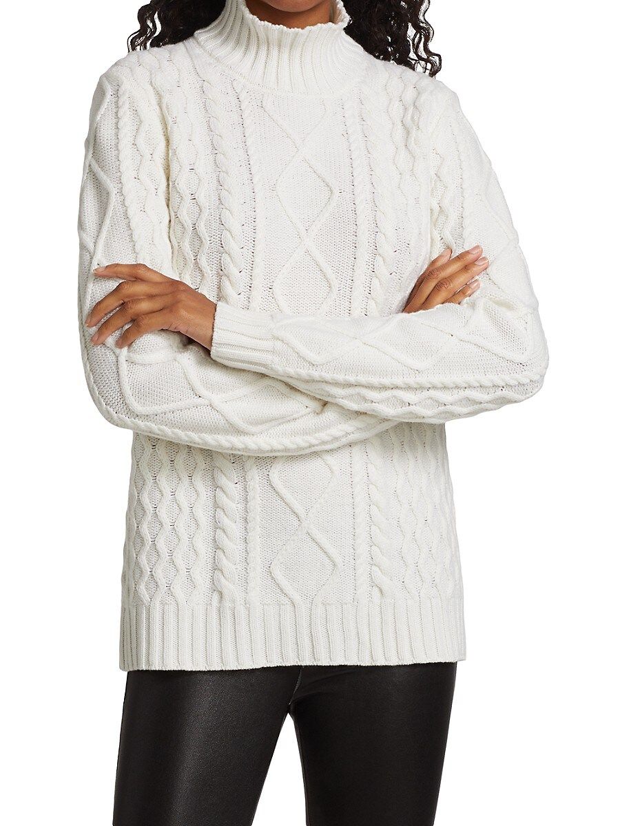 Saks Fifth Avenue Women's COLLECTION Chunky Fisherman Sweater - White - Size M | Saks Fifth Avenue OFF 5TH