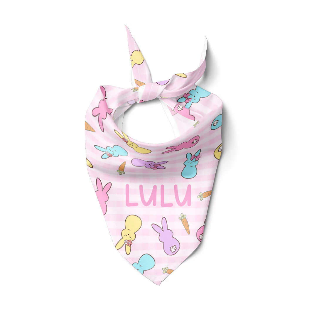 Snuggle Bunny Personalized Pet Bandana | Pink | Caden Lane