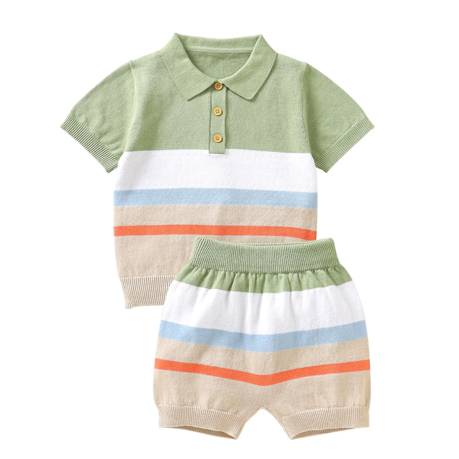 Rovga Baby Boys Girls Summer Clothes Knit Sweater Outfits Easter Striped Short Sleeve T-Shirt Tee... | Walmart (US)