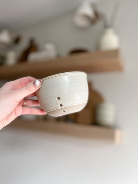 The cutest little ceramic mini strainers / berry bowls. These are perfect for kitchen shelf decor! Kitchen decor, home decor. Kitchen ideas. New from target. 

#LTKunder50 #LTKhome #LTKFind