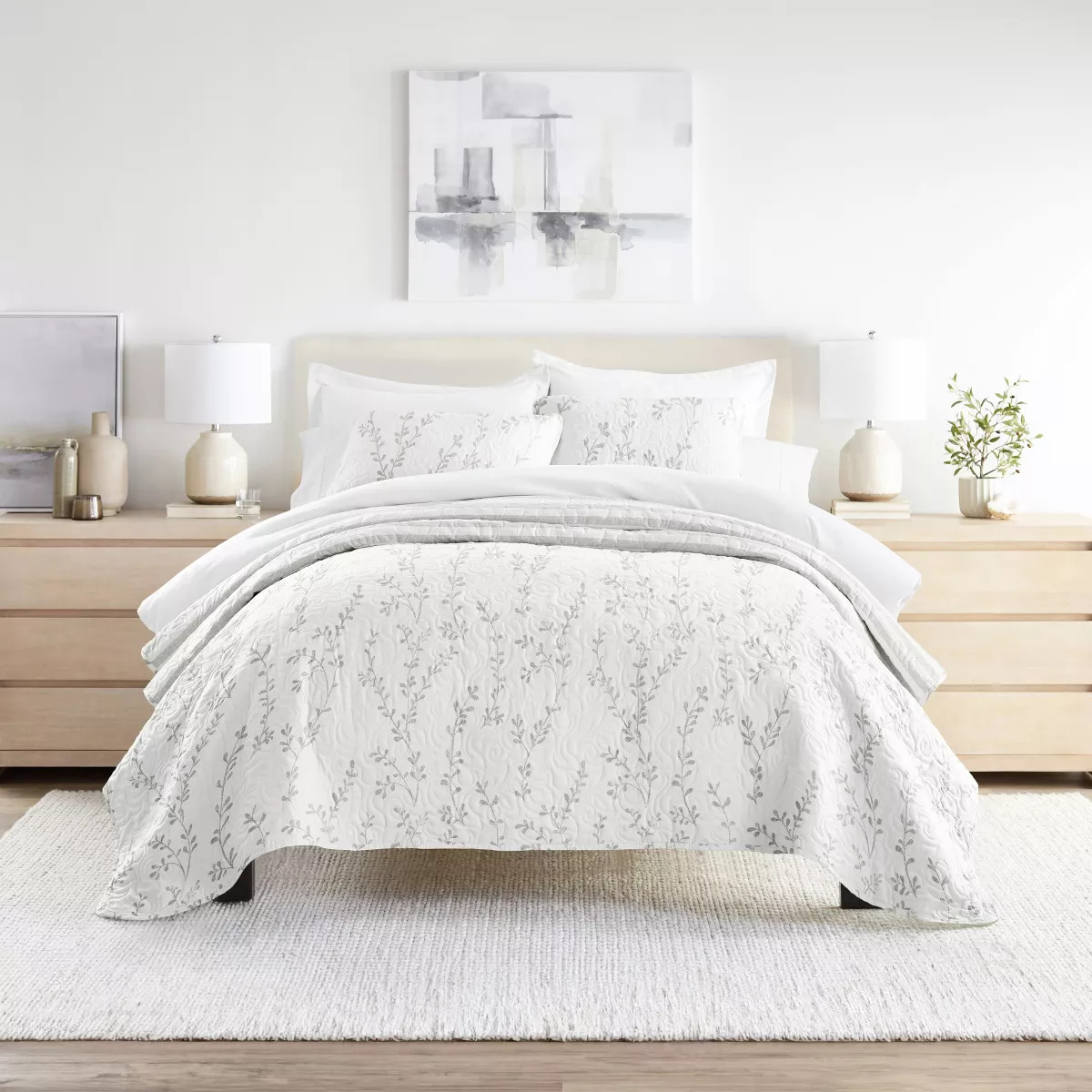 Geometric and Floral Modern Reversible Quilt and Shams Set - Becky Cameron | Target