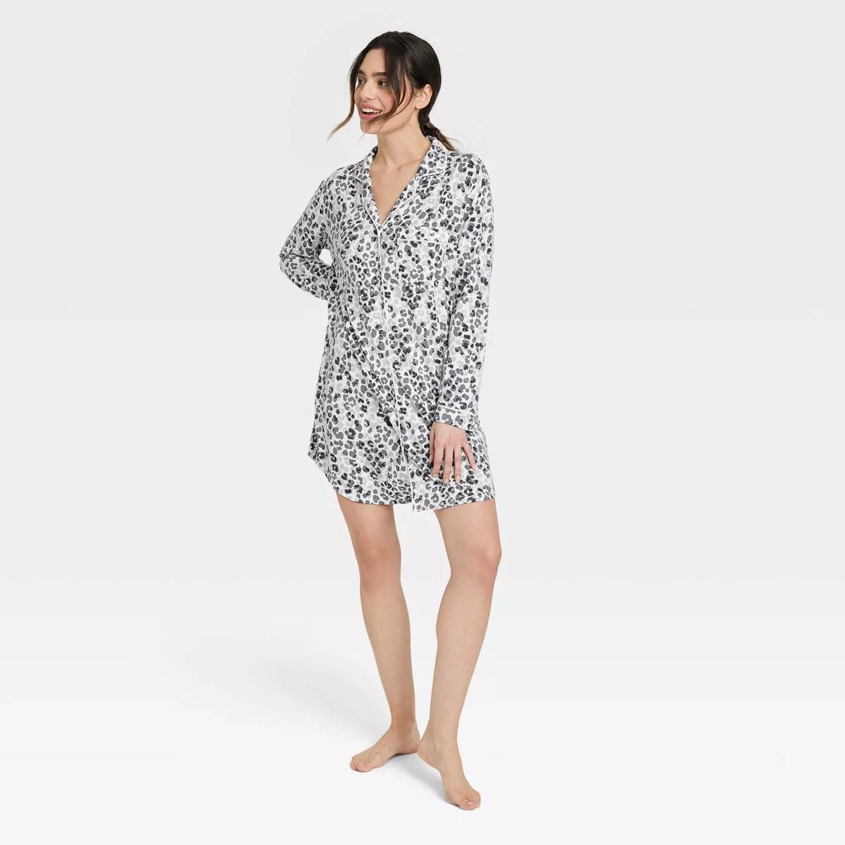 Women's Beautifully Soft Notch Collar NightGown - Stars Above™ | Target