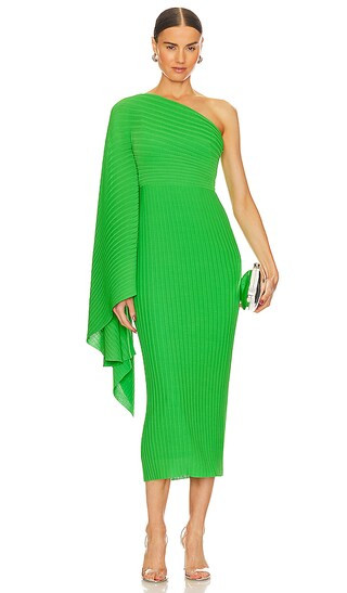 Lenna Midi Dress in Bright Green | Revolve Clothing (Global)