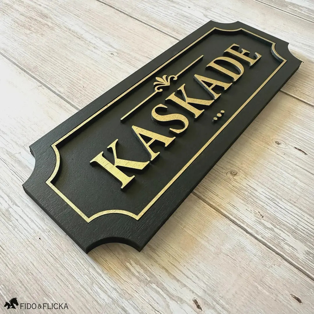 Personalized Horse Stall Name Plate – Gold on Black Layered Wood Sign, Single Name - Etsy | Etsy (US)