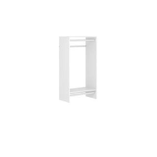 Double Hang 25 in. W White Wood Closet Tower | The Home Depot