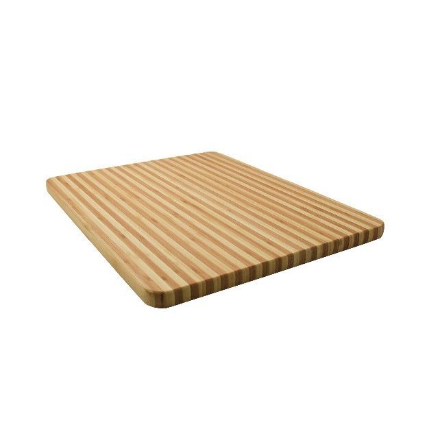 BigKitchen Large Two Tone Striped Bamboo 17.5x13.75 Inch Cutting Board | Target