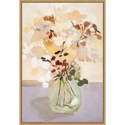 16&#34; x 23&#34; Pastel Flower 2 by Design Fabrikken Framed Wall Canvas - Amanti Art | Target