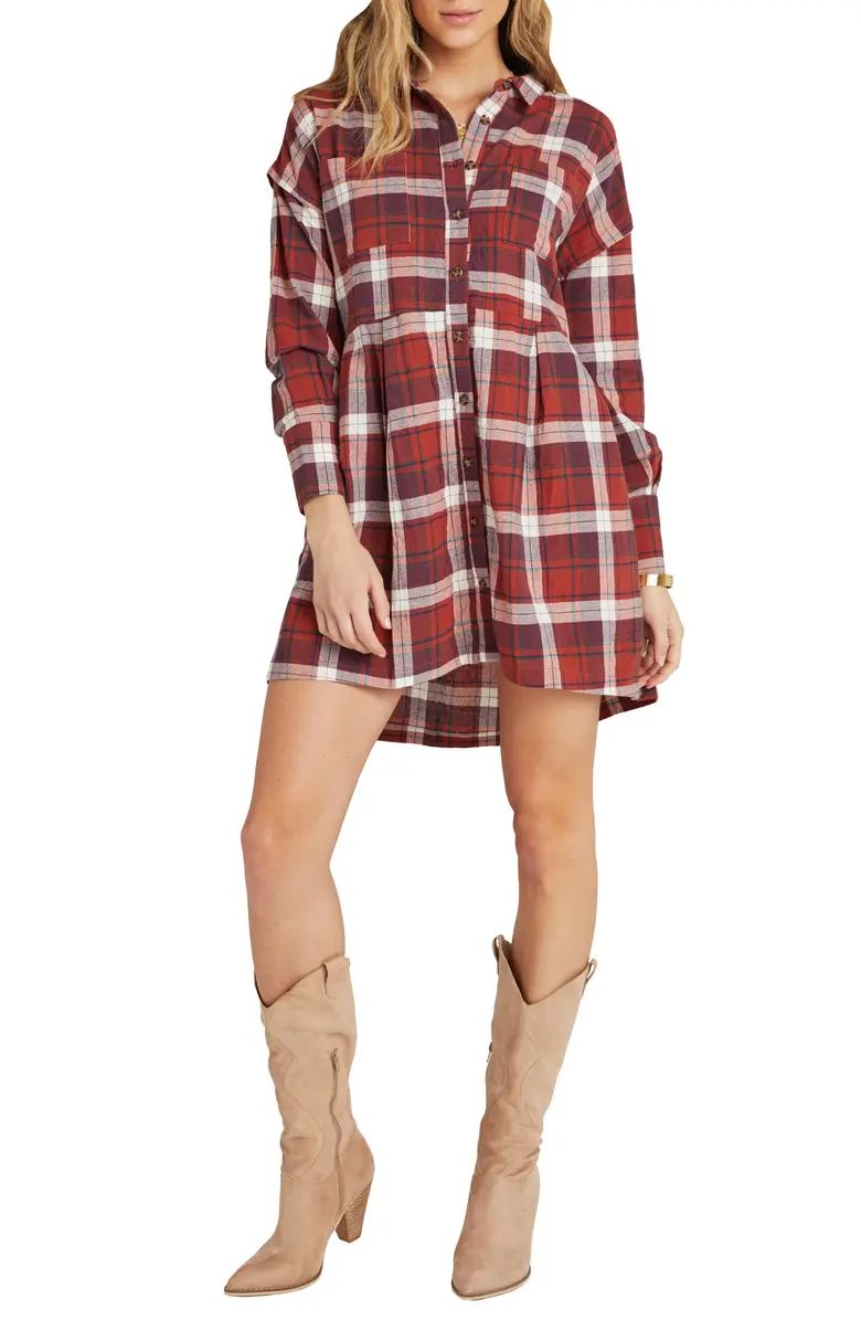 Plaid A-Line Shirtdress | Nordstrom