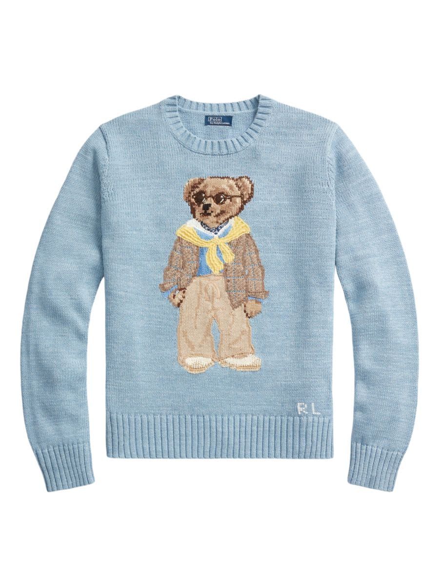 Polo Bear Cotton-Blend Sweater | Saks Fifth Avenue