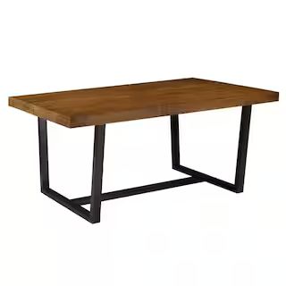 Durango 72 in. Barnwood Rustic Urban Industrial Farmhouse Distressed Solid Wood Dining Table | The Home Depot