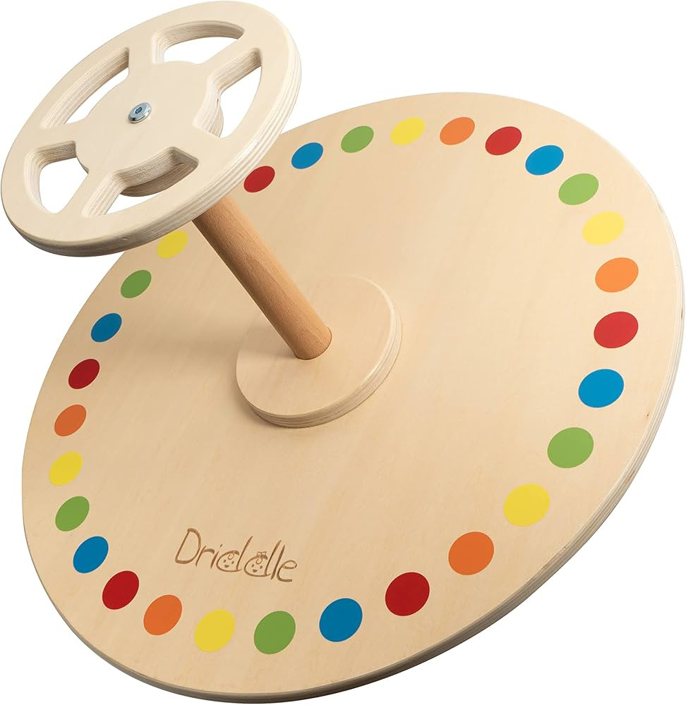 Wooden Spinner Seat - Sit and Spin - Bigger Size - Classic Spinning Activity Toy for Toddlers & K... | Amazon (US)