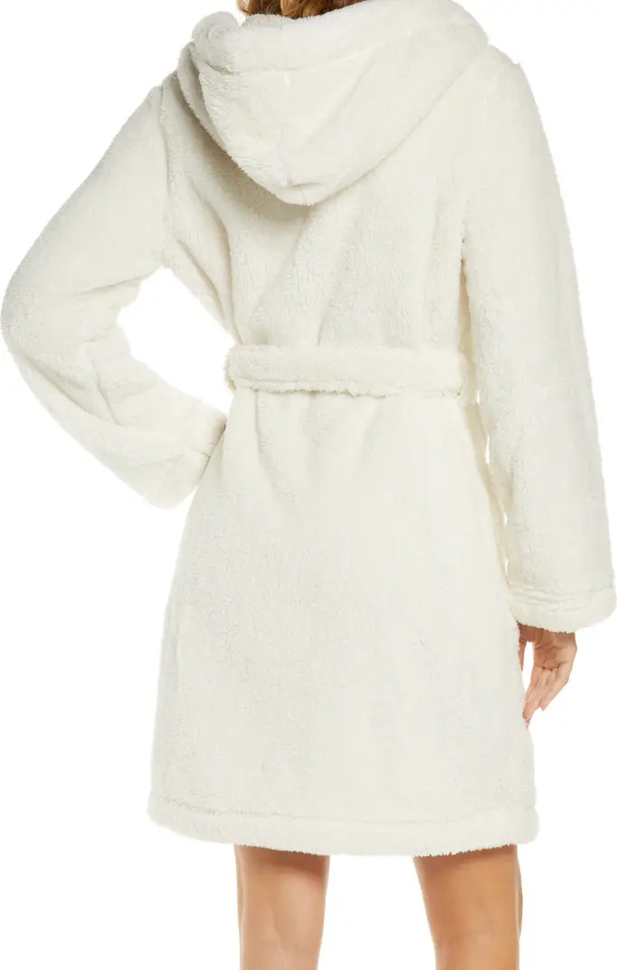 Aarti Faux Shearling Hooded Robe | Nordstrom