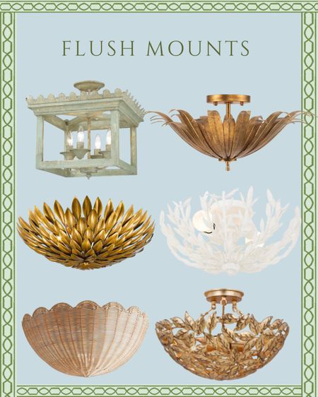 Pretty picks of flush mounts! These are great statement pieces in homes with 8 foot ceilings! 

#LTKhome