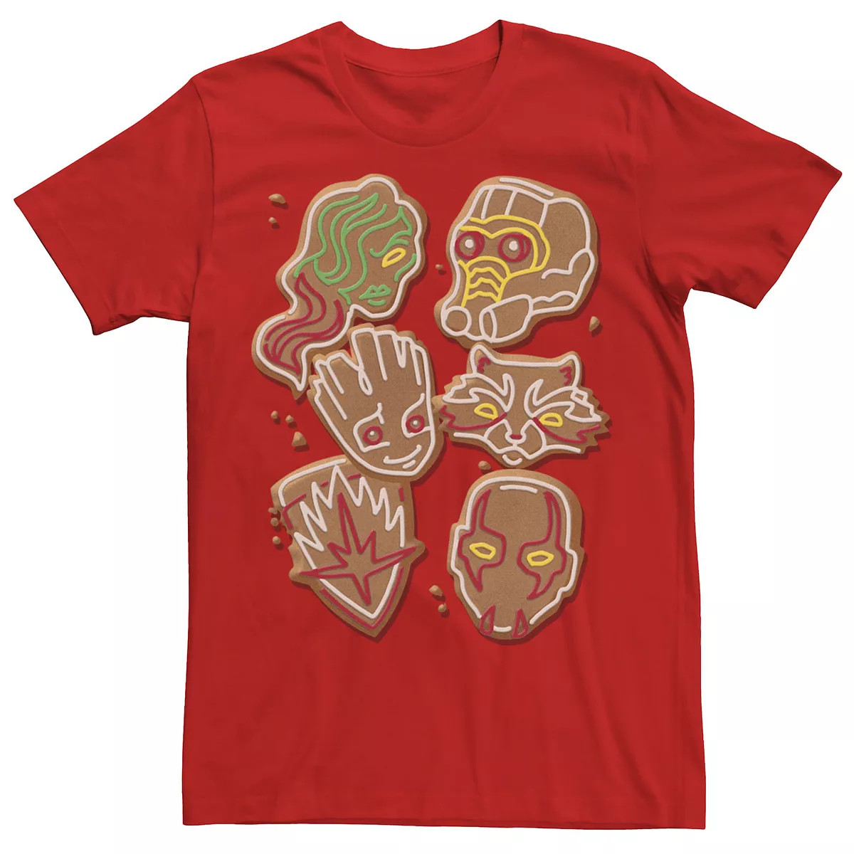 Men's Marvel Guardians Of The Galaxy Gingerbread Cookies Christmas Graphic Tee | Kohl's