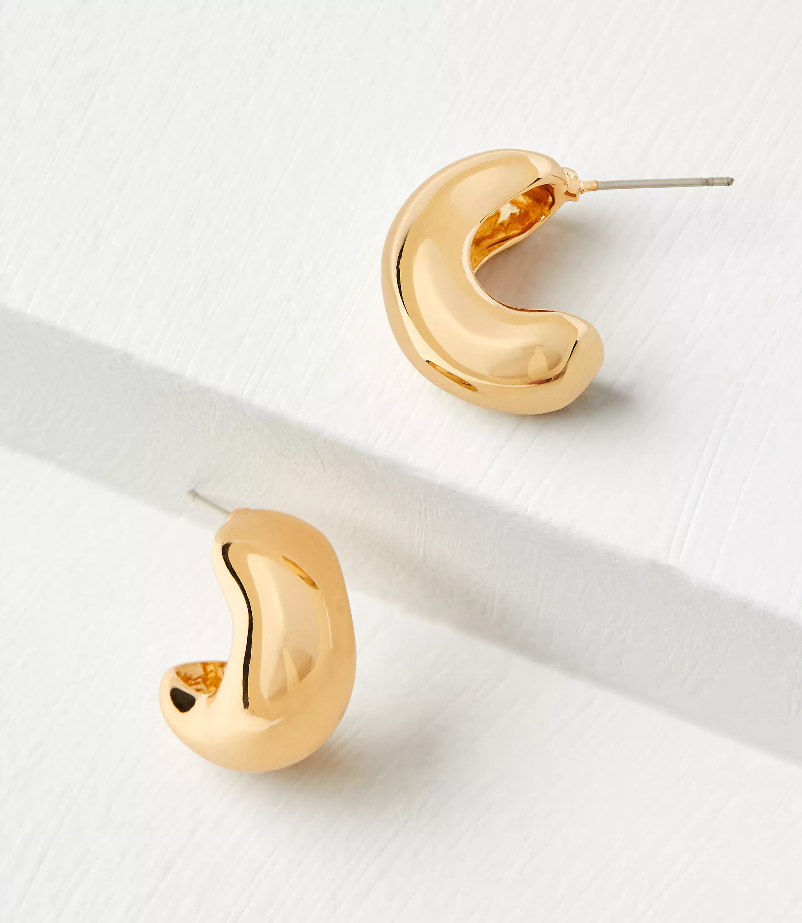 Molded Metal Bubble Hoop Earrings | LOFT