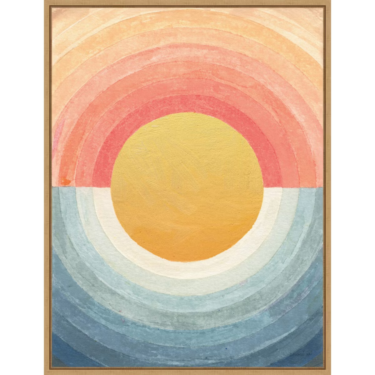 Amanti Art Retro Vibes Abstract Sun by Danhui Nai Canvas Wall Art Print Framed 18 x 24-in. | Target