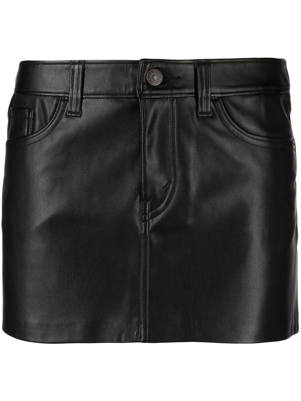 Black Faux Leather Mini Skirt | Farfetch Global