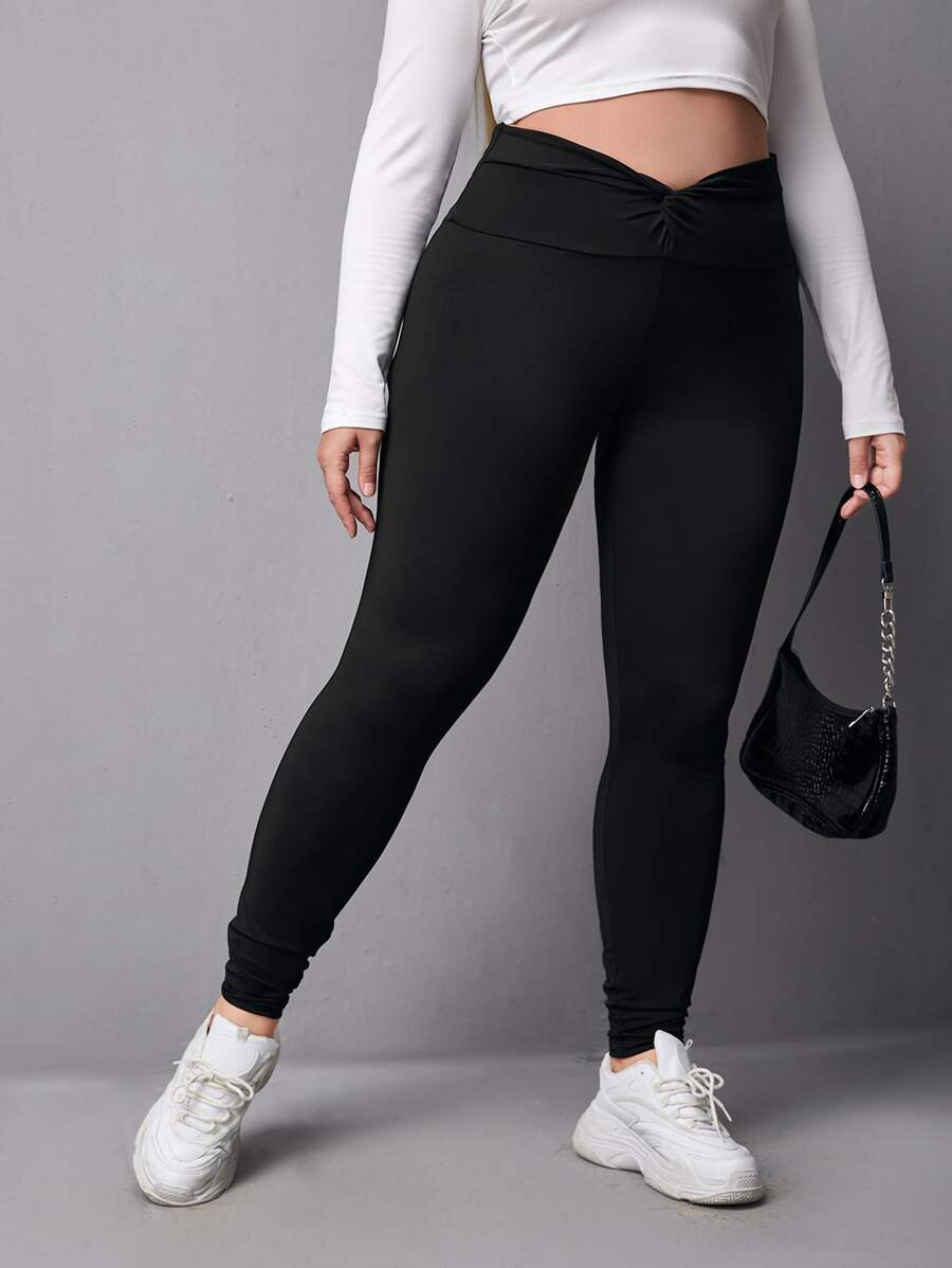 Plus Solid High Waist Leggings
   
      SKU: sf2208119972749974
          
          (100+ Revie... | SHEIN