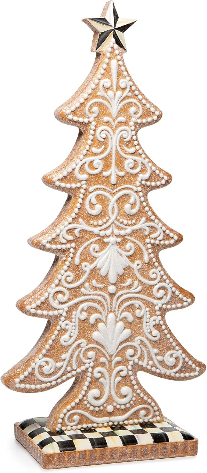 MACKENZIE-CHILDS Gingerbread Cookie Tabletop Christmas Tree, Tabletop Christmas Decoration, Large | Amazon (US)