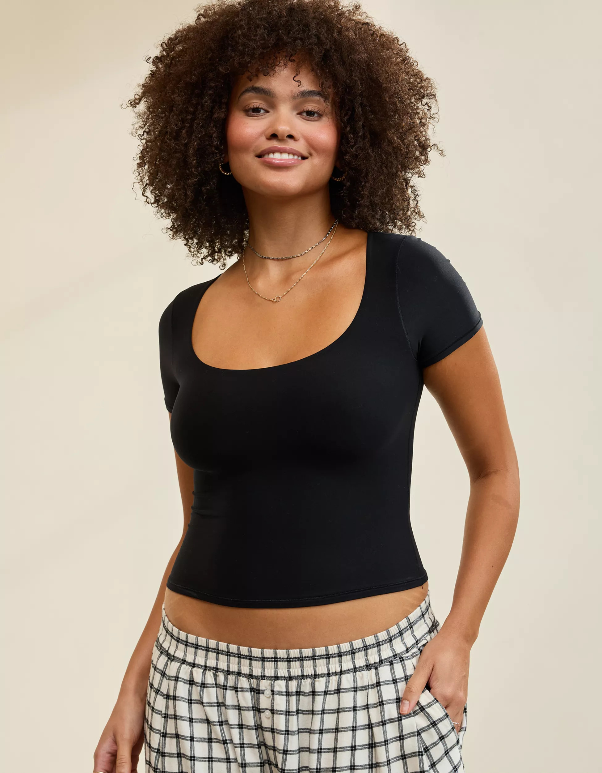 SMOOTHEZ Short Sleeve Scoop T-Shirt | Aerie