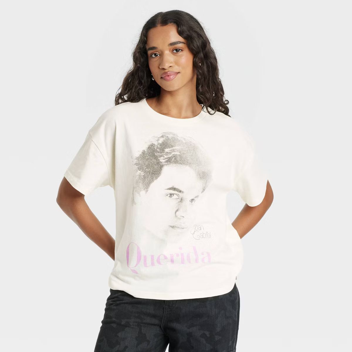 Latino Heritage Month Women's Short Sleeve Juan Gabriel Graphic T-Shirt - White | Target